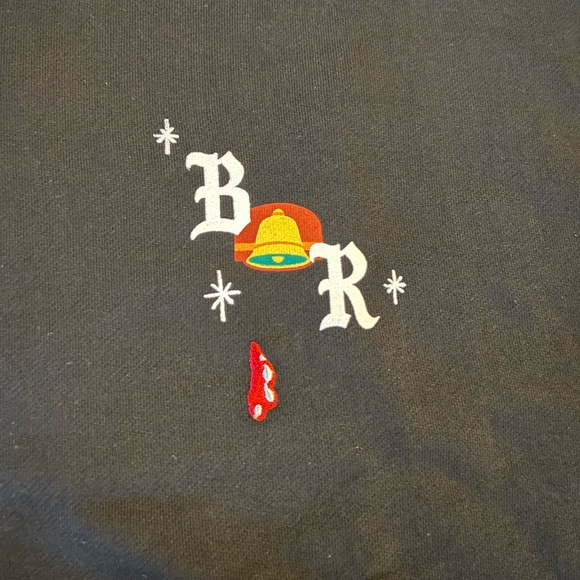 SUPER RARE Taco Bell x Born Raised Black Sweatshirt Hoodie Pockets XL Live Mas - Picture 6 of 10